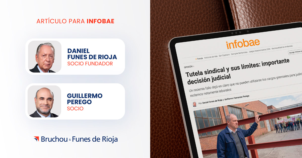 Artículo para Infobae - Daniel Funes de Rioja / Guillermo Perego